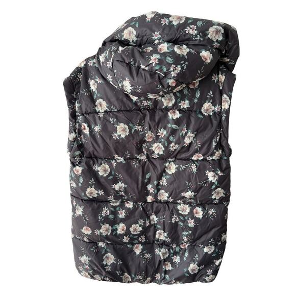 BCBG Hooded Floral Puffer Vest – Size M 🥀 - Picture 2 of 4